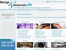 Tablet Screenshot of mariage-anniversaire.be